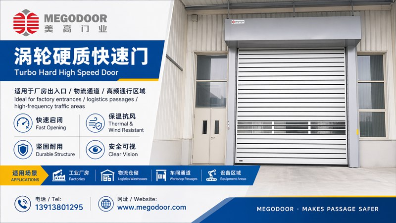 车间物流门怎么选？美高门业推荐涡轮硬质快速门插图